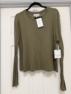NWT Bella Dahl Long Sleeve Crew Neck Tee size large